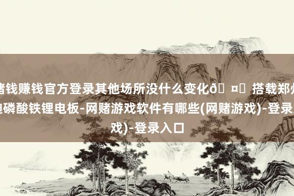 赌钱赚钱官方登录其他场所没什么变化🤔搭载郑州弗迪磷酸铁锂电板-网赌游戏软件有哪些(网赌游戏)-登录入口